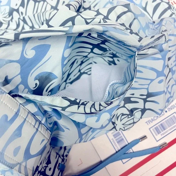 Lanvin Blue Wave Print Swim Trunks - Picture 9 of 9